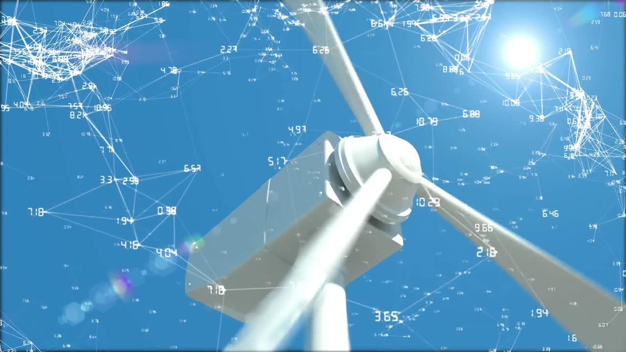 풍력 터빈과 비대칭 라인