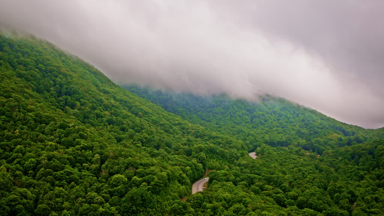Drone captures cloud-draped beauty of the Smoky Mountains