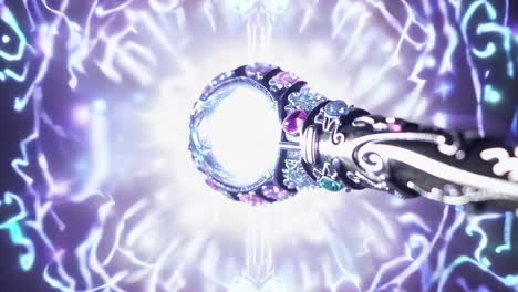 Enchanted Magic Wand with Crystal Ball