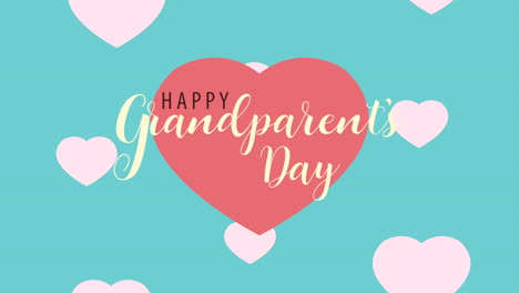 happy grandparents day lettering with heart love