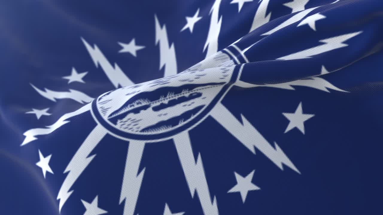 bandera de la ciudad de buffalo, ciudad del estado de nueva york, estados unidos de américa - bucle