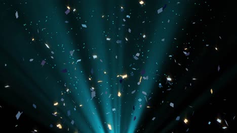 animation of confetti falling on black background