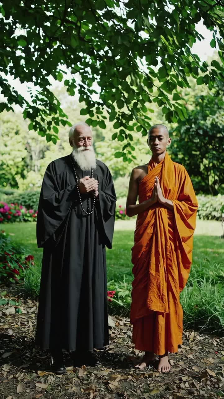 Monks in a Garden