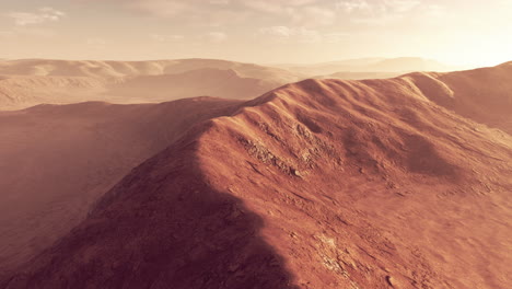 Puesta-De-Sol-Sobre-Las-Dunas-De-Arena-En-El-Desierto.-Vista-Aérea