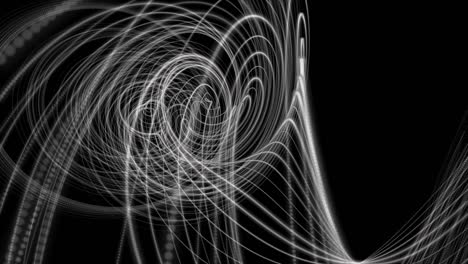 animación futurista con objeto de rayas de partículas en cámara lenta, 4096x2304 bucle 4k