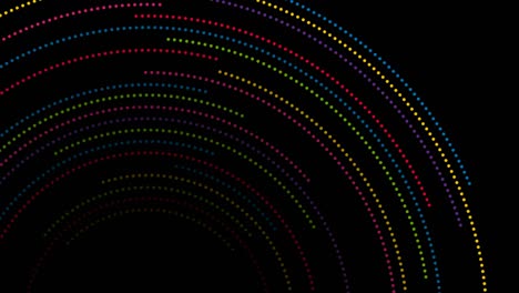 multicolored dotted lines abstract futuristic tech motion background