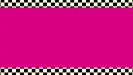 Black-and-white-checked-pattern-on-pink-texture