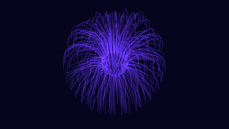 vibrant blue and purple firework explodes in dynamic night sky