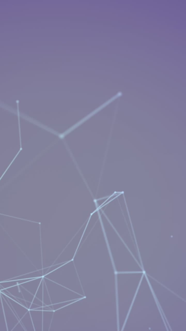 animación digital de la red de conexiones flotando contra un fondo de gradiente azul
