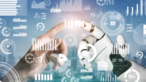 futuristic robot artificial intelligence revolutionary ai technology concept
