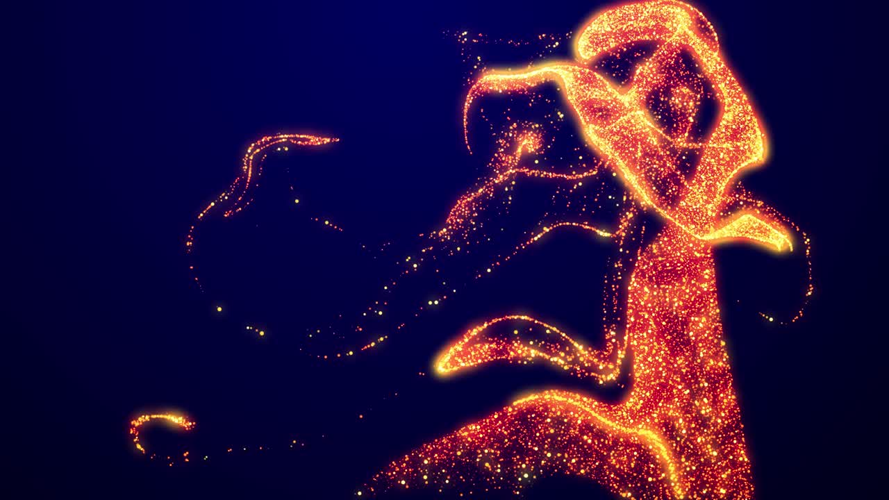 기름에 confetti와 같은 4k 입자 배경, 마법의 3d 렌더링, 불빛 황금 반이는 반이고 빛나고, 적적한 액체에서 회전하고, 빛에 빛나는 빛나는 빛, 알파 채널로 마 매트.