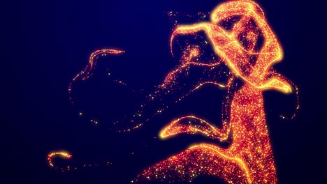 4k fondo de partículas como confeti en aceite. 3d render de magia brillos dorados ardientes brillan y brillan, girando en líquido viscoso, colorido brillando en la luz. lumma mate como canal alfa.