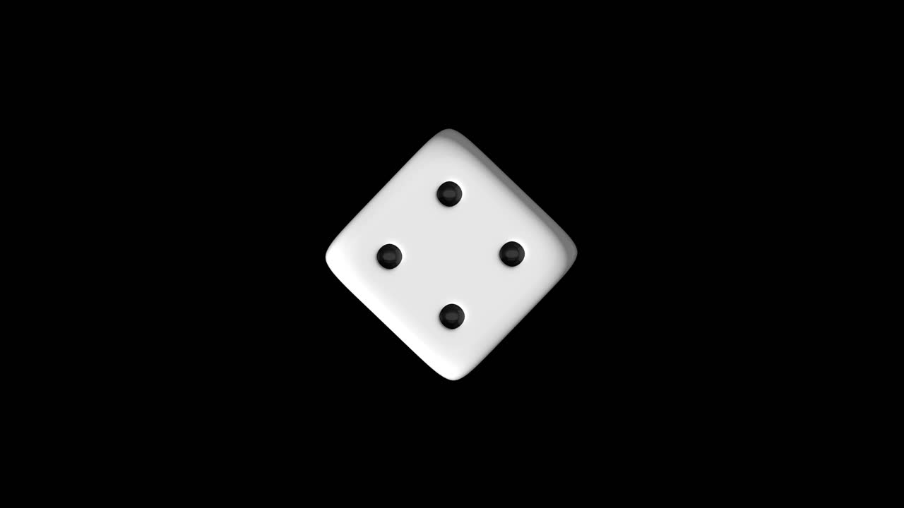 los dados se mueven rápidamente a través de los números 1 a 6