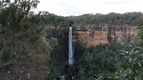 fitzroy falls australia in the kangaroo valley national park, locked wide shot