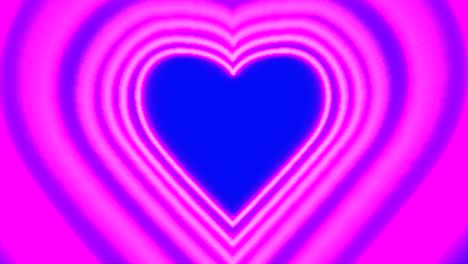 la pantalla azul del túnel del corazón de rayos de neón es adecuada para la llave de croma.