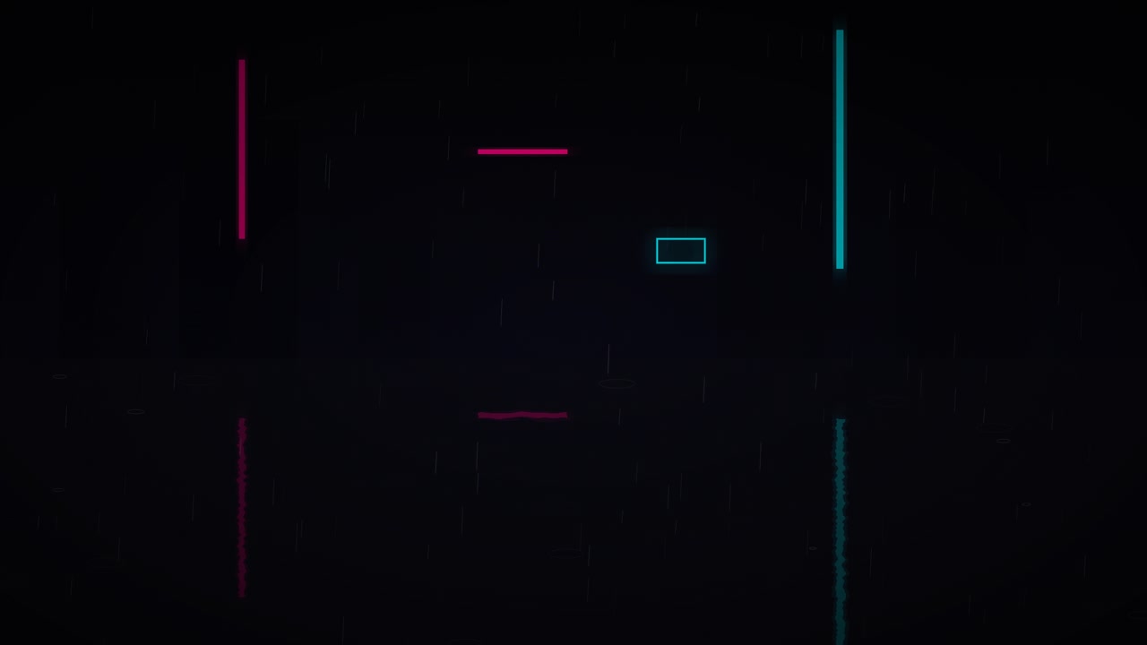 Abstract Neon Geometric Lines and Shapes on Dark Background