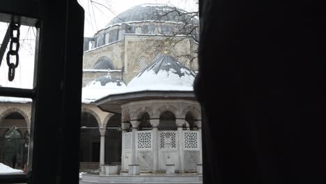 woman visiting mosque