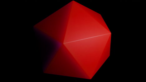 forma hexagonal vermelha em 3d