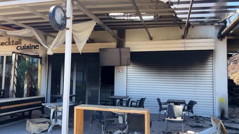 negocios en grecia afectados por el incendio en lindos, rodas