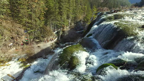 Jiuzhaigou,-located-in-China's-Sichuan-province,-is-renowned-for-its-stunning-waterfalls,-among-other-natural-wonders