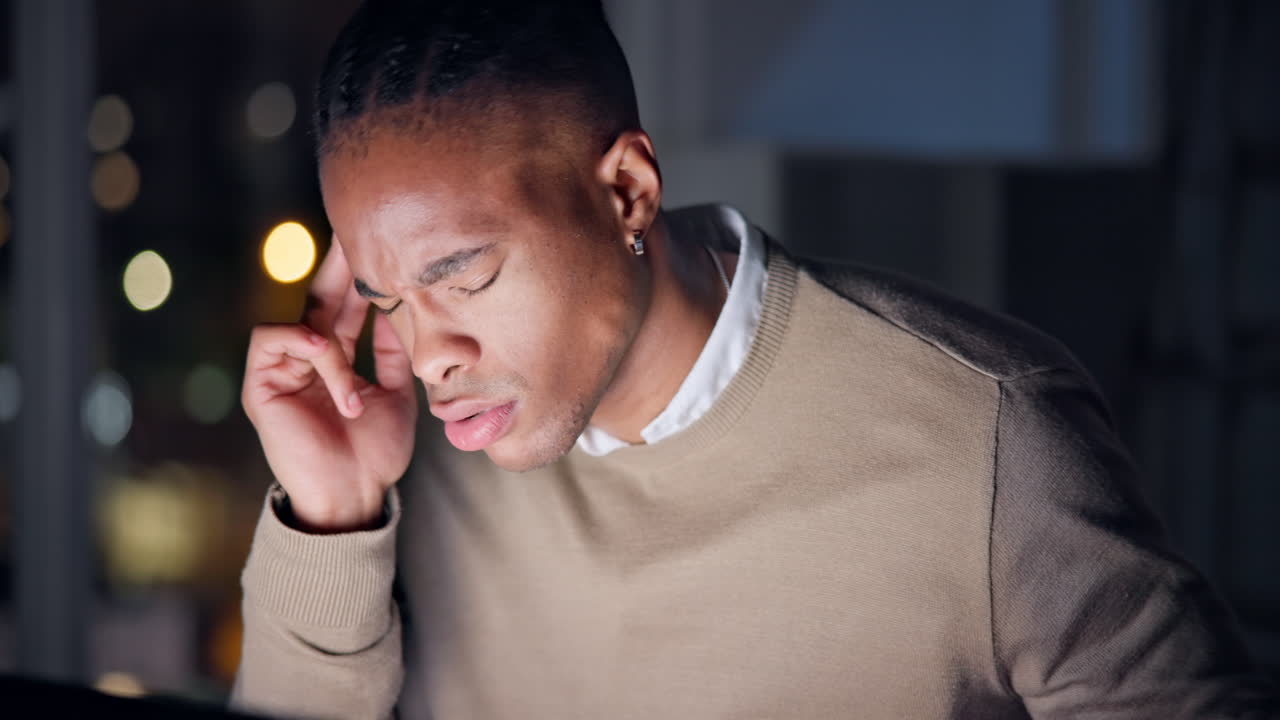 el estrés del negocio, hombre negro.