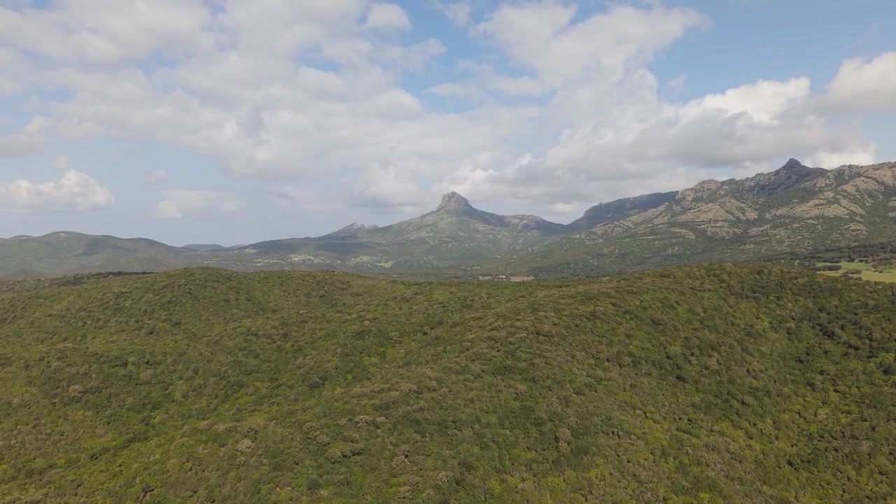 Vista Aerea Di Monte Arcuentu e Monte Maiori In Sardegna, Italia