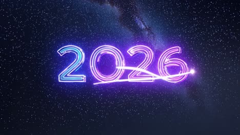 2026 neon space background