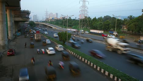 Mumbai-expresses-highway-flyover-in-Malad-timelaps