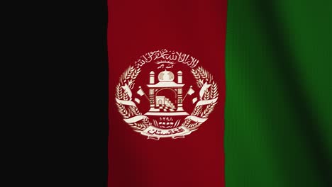 afghanistan flag waving animation. full screen. symbol of the country