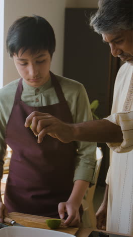 father and son cooking together: a generational recipe
