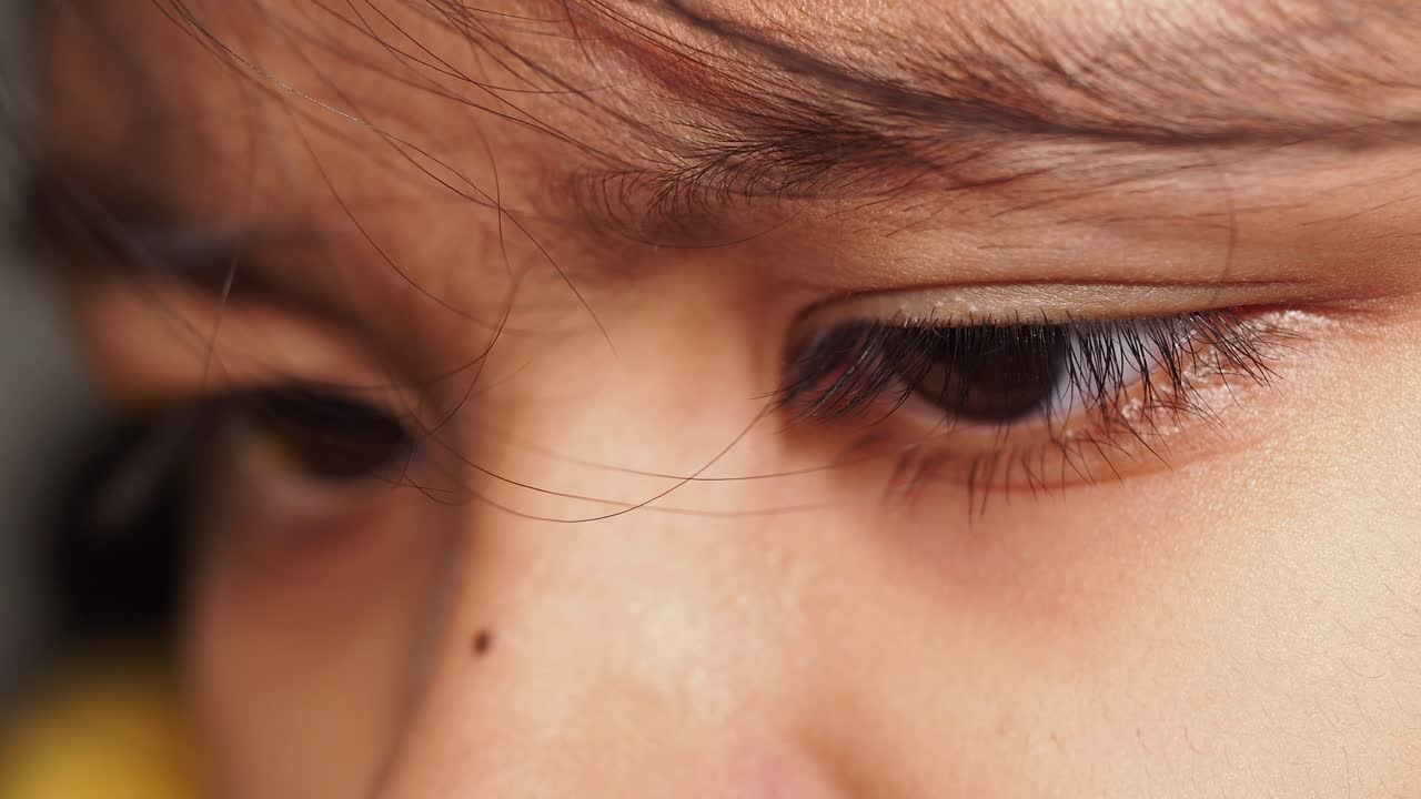 어린이의 눈의 클로즈업