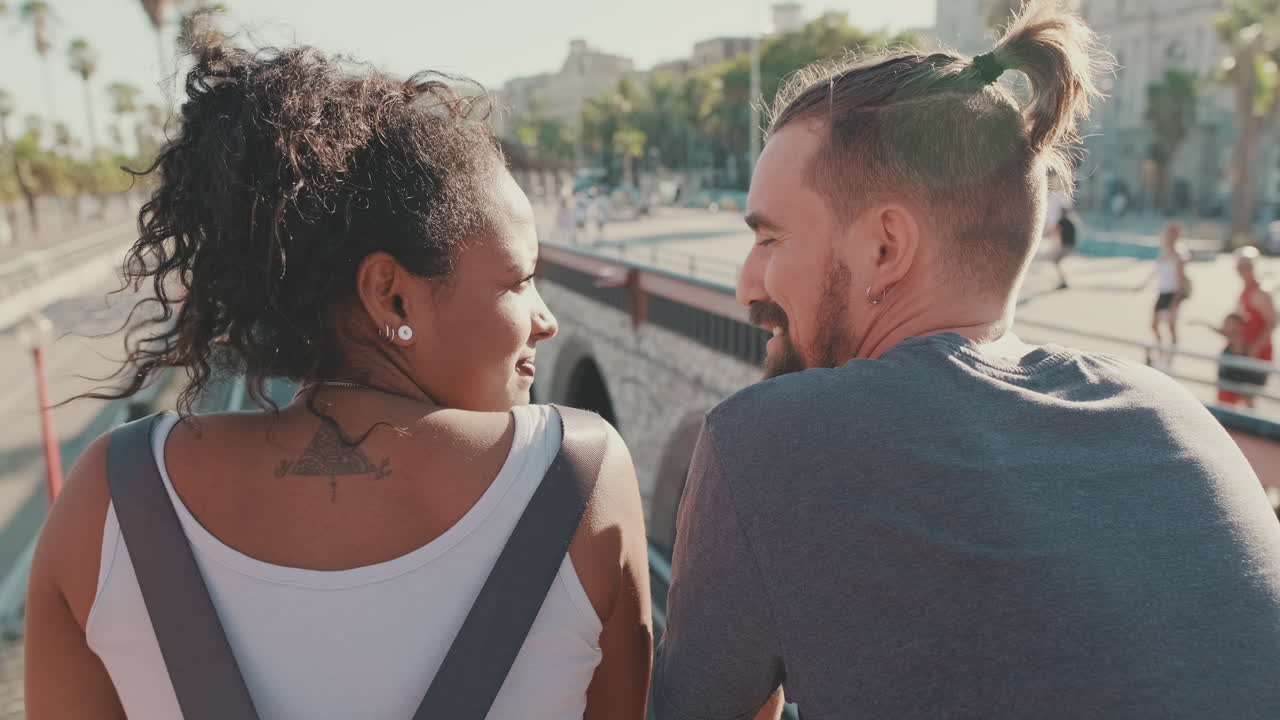 Couple Enjoying Urban Scenery