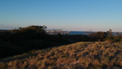 a major city infrastructure project built close to a protected coastal green space area