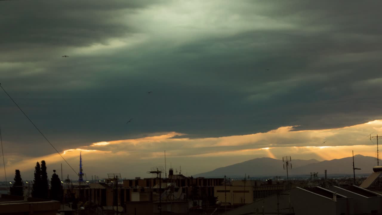 조류와 광선의 시간 경과