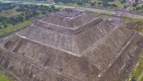 aerial: teotihuacan, mexico, pyramids