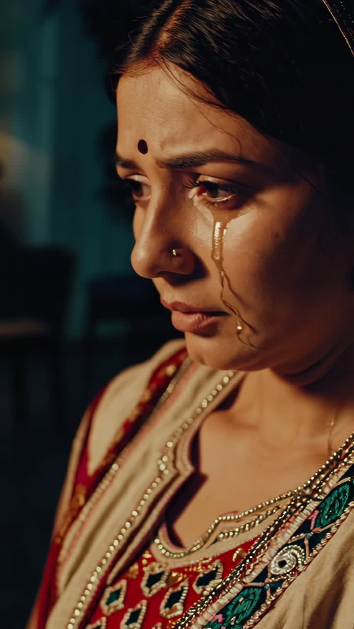 A Sad Indian Woman