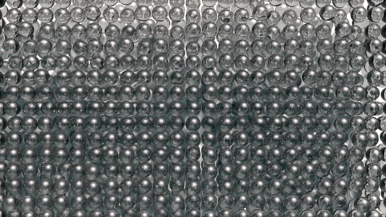 유리 구의 움직임 추상적인 배경