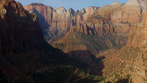 4K-timelapse-of-shadows-moving-across-the-stunningly-beautiful-Zion-Canyon