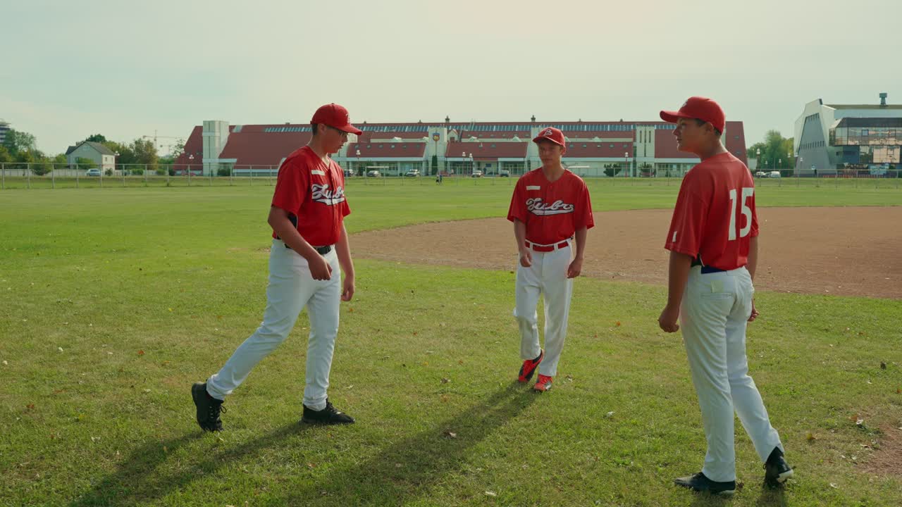 Squadra di baseball sul campo