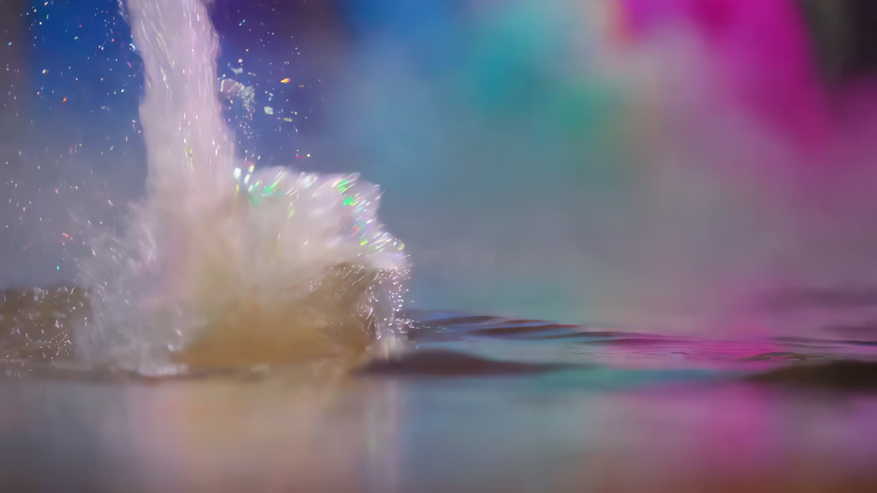 Salpicaduras de agua colorida