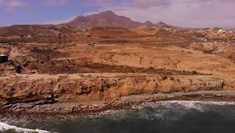 aerial view of the coast of ensenada near close to the baja road