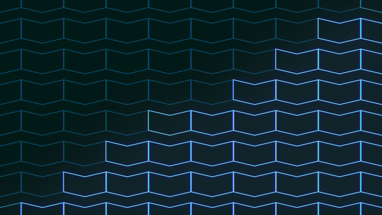 Mesmerizing 3d hexagonal pattern blue lines form illusion on black
