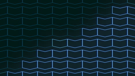 mesmerizing 3d hexagonal pattern blue lines form illusion on black