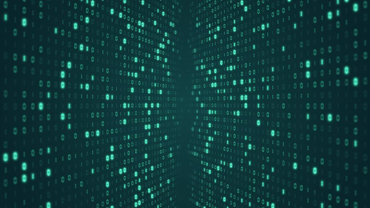 pantalla de color verde con código de número digital