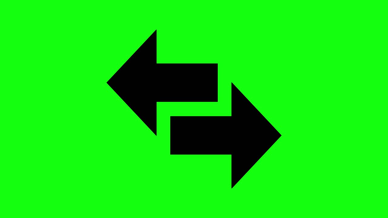 arrows left right icon green screen