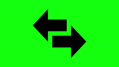 arrows left right icon green screen