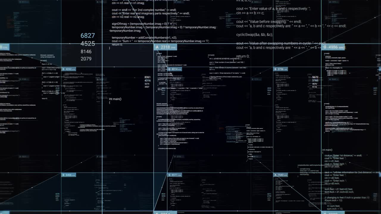 visualización de código de computadora abstracto