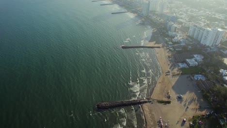 Aerial-overtview-of-Boulevard-Manuel-Avila-Camacho-in-Boca-del-Rio,-Veracruz