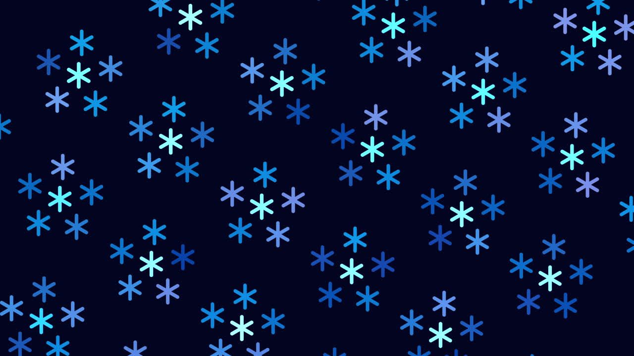 Abstract neon snowflakes pattern 1