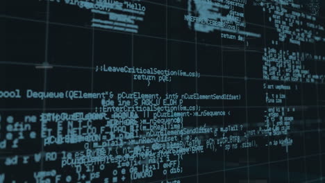 animation of computer data processing over grid